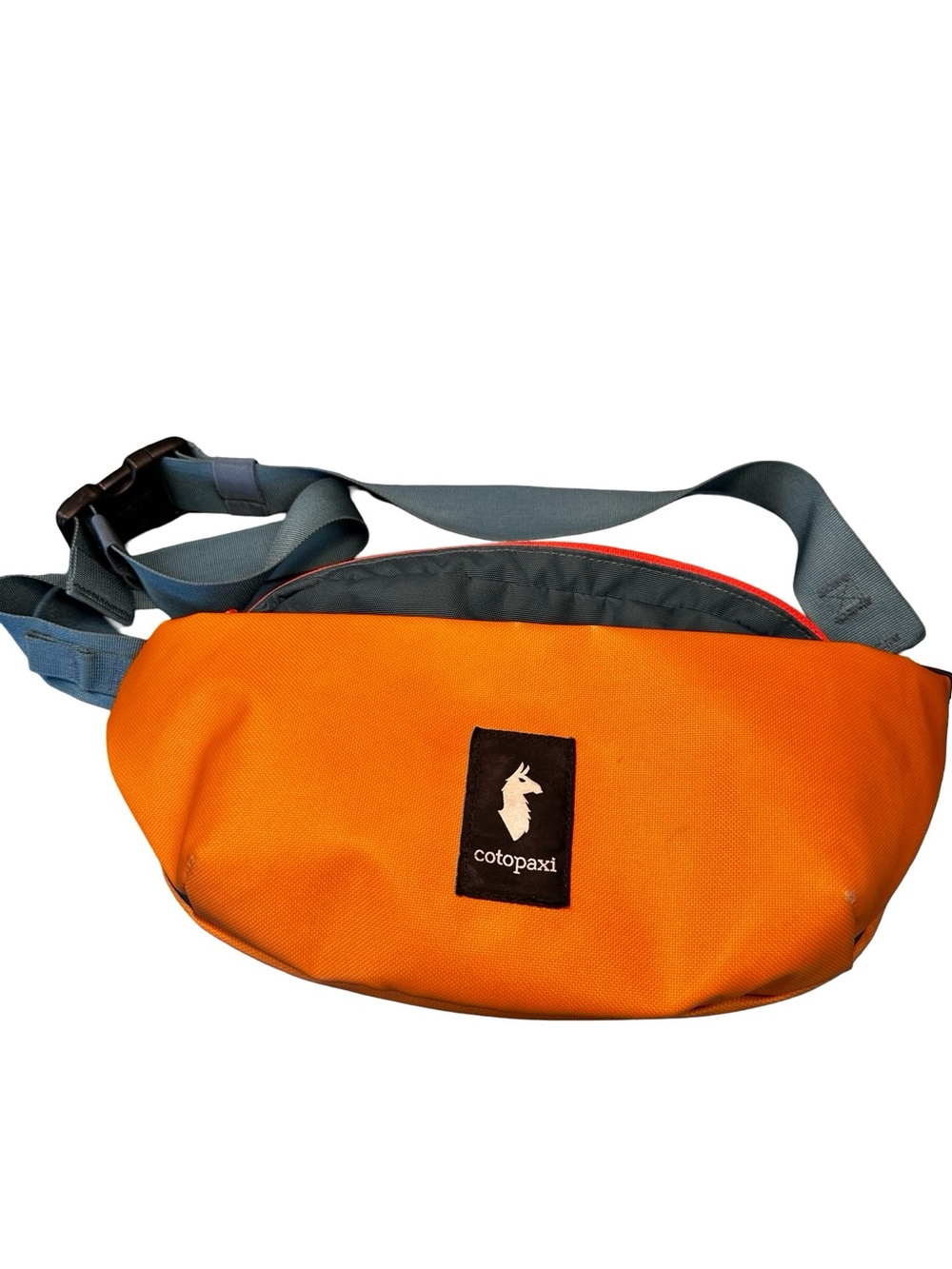 Cotopaxi Hip Pack Coso 2L Cada Dia Blue Orange Crossbody Hiking Outdoor Pouch